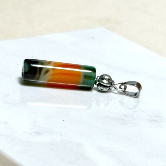 2/$20, Multicolor Dyed Agate Pendant - Picture 3 of 10